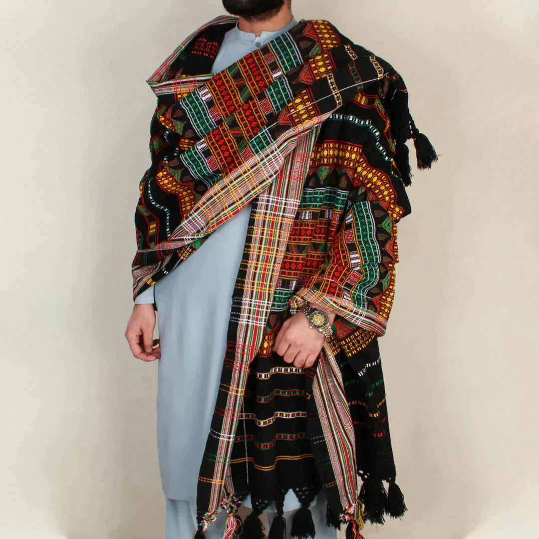 Traditional Multani black Shawl