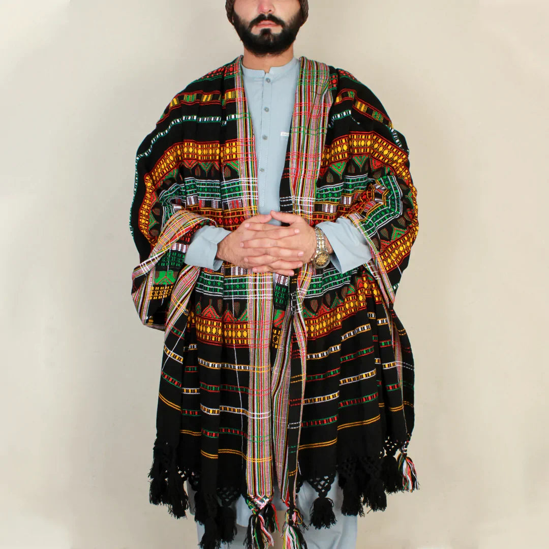 Traditional Multani black Shawl