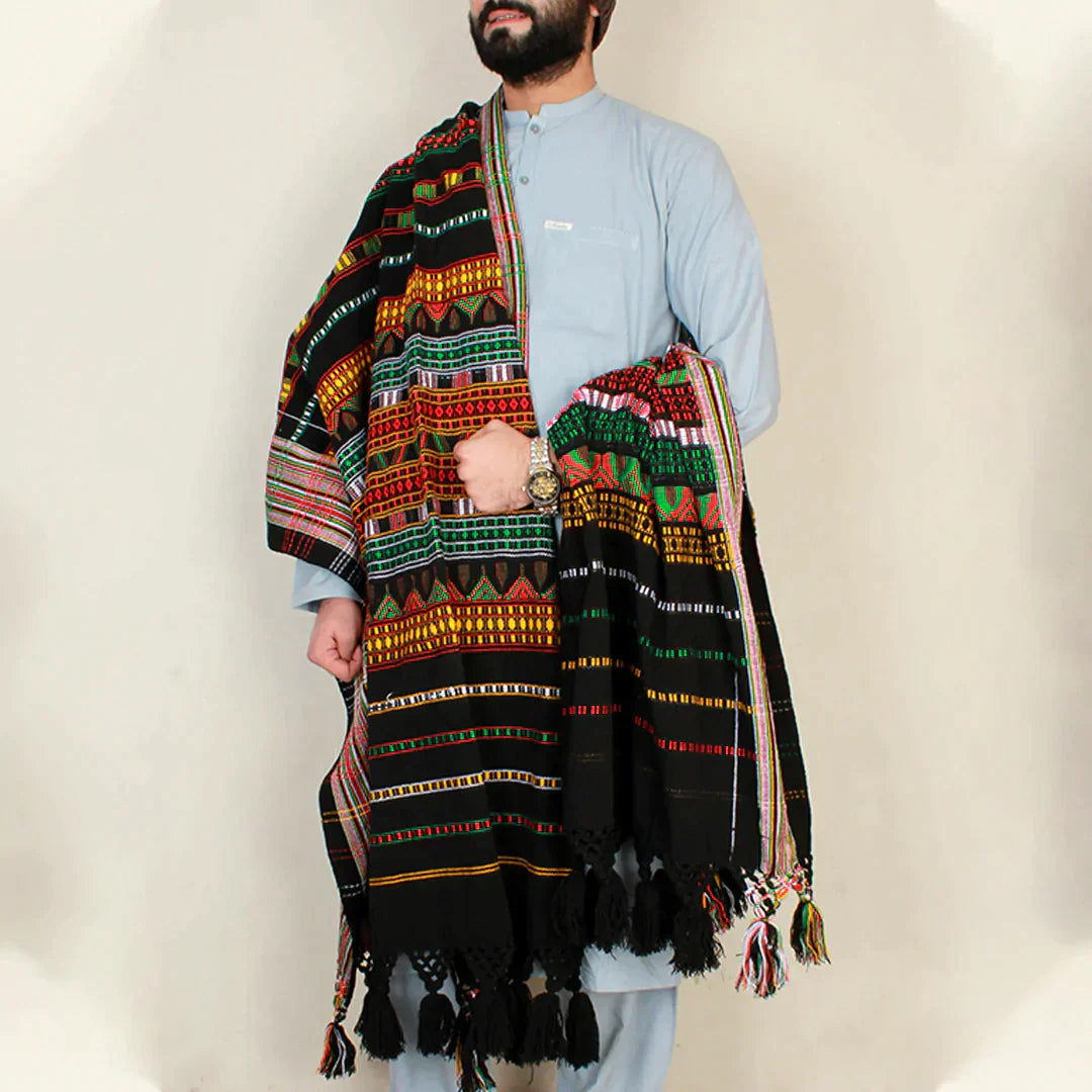 Traditional Multani black Shawl