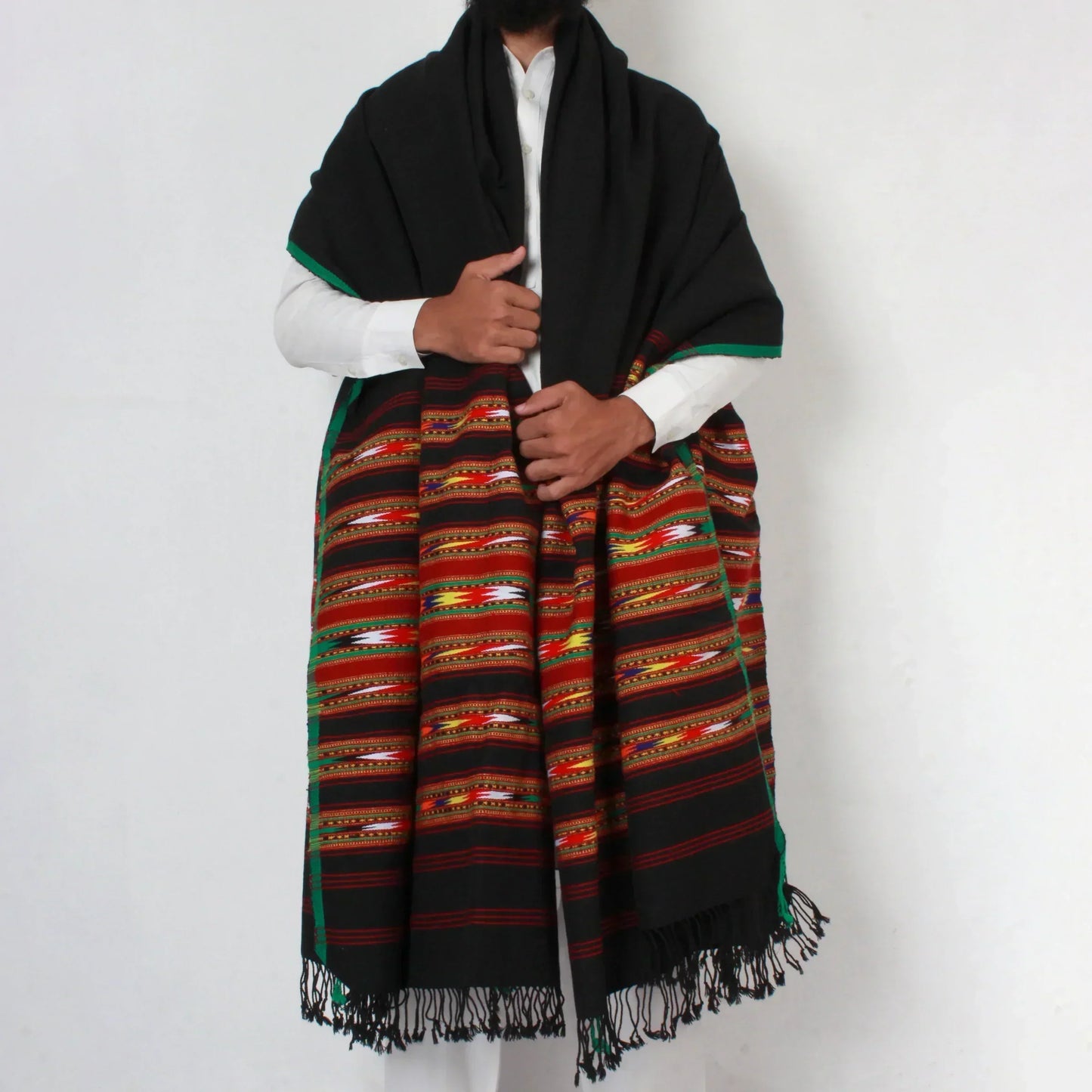 Nylon Black Shawl 7 Borders