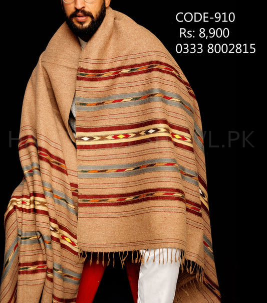 Wool shawl 5 Borders 910