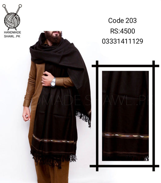 Pure 48 Wool black shawl  -203